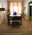 Rustic white oak lacquered flooring